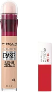 New York Instant Anti Age Eraser Kapatıcı 01 Light & Mini Super Stay Matte Ink Likit Mat Ruj 20 Makyaj Seti ürün görseli 1