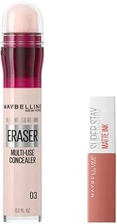 New York Instant Anti Age Eraser Kapatıcı 03 Fair & Mini Super Stay Matte Ink Likit Mat Ruj 65 Seductress Makyaj Seti ürün görseli 1