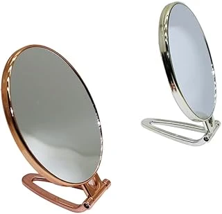 Oval Gold - Gümüş Pls.Çerçeve Makyaj Aynasi Çi̇ft Yönlü (4887) Mchd-Rsgo34 ürün görseli 1