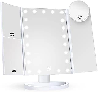 Valkyrie Led Işıklı Katlanabilir Makyaj Aynası - 2X 3X 10X Büyütme Modu - Dokunmatik Touch Ekran - 5 Farklı Ayna ürün görseli 1