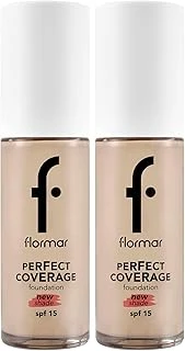 Perfect Coverage Yüksek Pigmentli & Yarı Parlak Bitişli Spf15 Fondöten 130 Light Beige (2 Paketi) ürün görseli 1
