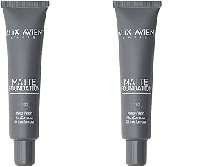 Alix Avien Uzun Süre Kalıcı Doğal Mat Bitişli E Vitamini İçeren Mat Fondöten - Matte Foundation 406 Light Peach (2 Paketi) ürün görseli 1