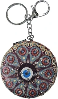El Aynası - Anahtarlıklı Otantik Desenli Katlanır Makyaj Aynası - Cep, Çanta Aynası Desen 2 ürün görseli 1