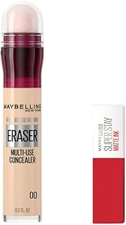 New York Instant Anti Age Eraser Kapatıcı 00 Ivory & Mini Super Stay Matte Ink Likit Mat Ruj 20 Makyaj Seti ürün görseli 1