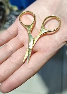 7Cm Altın Kaplama Beauty Kaş Bıyık Düzeltme Makası Full Çelik Süper Güzellik Makyaj Makası ürün görseli 1
