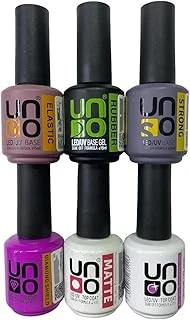 Fontenay Elastic-Rubber-Strong Base Coat, Diamon Shield-Matte-S.Shine Top Coat 15Ml 6'Lı Set Şeffaf ürün görseli 1