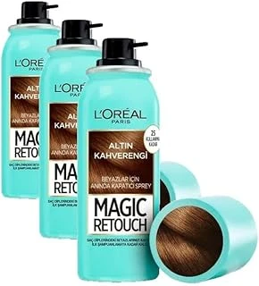 L'Oreal Paris Magic Retouch Beyaz Dipleri Kapatıcı Sprey 75 Ml - Altın Kahverengi (3 Paketi) ürün görseli 1