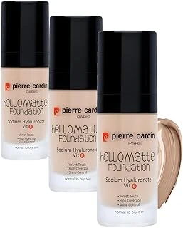 Pierre Cardin Hello Matte Yüksek Kapatıcı Etkili Mat Fondöten Sun Beige (3 Paketi) ürün görseli 1