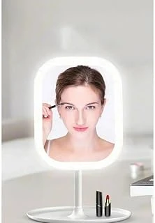 Uni̇chrome Masaüstü Dokunmatik Makyaj Aynası Led Işıklı Beyaz Renk Make Up Mirror 3 Modlu Standlı ürün görseli 1