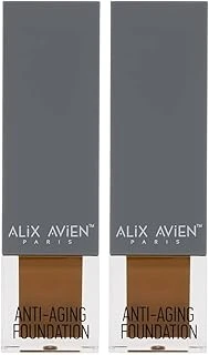Alix Avien Yaşlanma Karşıtı İçeren Nemlendirici Spf15+ Fondöten - Anti Aging Foundation 512 Warm Brown (2 Paketi) ürün görseli 1