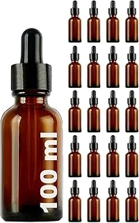 2 Adet Amber 100 Ml Metal Siyah Sızdırmaz Kapaklı Dropper Damlalık Cam Şişe ürün görseli 1