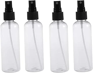 Healifty Boş Sprey Şişesi, Makyaj Için, Doldurulabilir Sprey Şişesi, Seyahat Kullanımı (4 Adet 100 Ml Şeffaf Şişe, Siyah Sprey Ile) ürün görseli 1