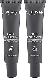 Alix Avien Uzun Süre Kalıcı Doğal Mat Bitişli E Vitamini Içeren Mat Fondöten - Matte Foundation 407 True Sand (2 Paketi) ürün görseli 1