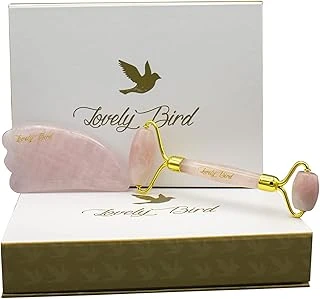 Lovelybird Kuvars Roller Guasha Cilt Masaj Kırışıklık Doğal Taş ürün görseli 1