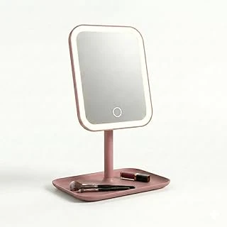 Led Işıklı Masaüstü Makyaj Aynası - Dokunmatik Sensörlü, Parlaklık Ayarlı Organizer Tabanlı Taşınabilir Kozmetik Aynası - Usb Bağlantılı Profesyonel Bakım Makyaj Standı ürün görseli 1