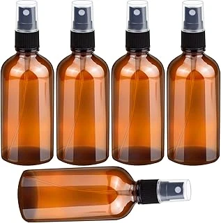 Xiaoxiao 100Ml Küçük Amber Cam Sprey Şişesi Boş İnce Sis Cam Şişeler Uçucu Yağlar Için Atomizer Sprey Şişesi, Koku Yağı Örneği, Aromaterapi, Kimyasal Sıvı - 5'Li Paket ürün görseli 1