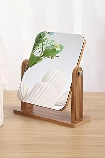 Masa Üstü 23 Cm Ahşap Tek Taraflı Dikdörtgen 360° Dönen Masa Aynası Cin806 ürün görseli 1