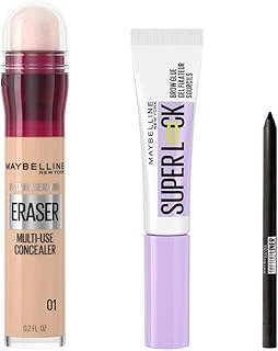 New York Instant Anti Age Eraser Kapatıcı - 01 Light & New York Super Lock Brow Glue Kaş Sabitleyici Maskara & Tattoo Mini Jel Göz Kalemi Hediyeli ürün görseli 1