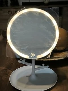 Led Işıklı Makyaj Aynası 3 Modlu Usb Şarjlı Beyaz Yuvarlak Taşınabilir Açı Ayarlı Güzellik Ayna ürün görseli 1