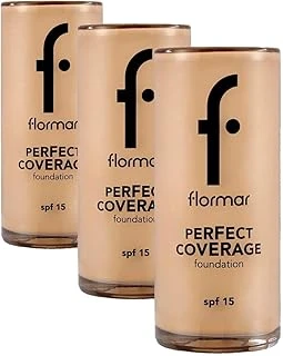 Perfect Coverage Yüksek Pigmentli & Yarı Parlak Bitişli Spf15 Fondöten 121 Goldn Ntrl (3 Paketi) ürün görseli 1