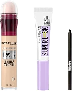 New York Instant Anti Age Eraser Kapatıcı - 00 Ivory & New York Super Lock Brow Glue Kaş Sabitleyici Maskara & Tattoo Mini Jel Göz Kalemi Hediyeli ürün görseli 1
