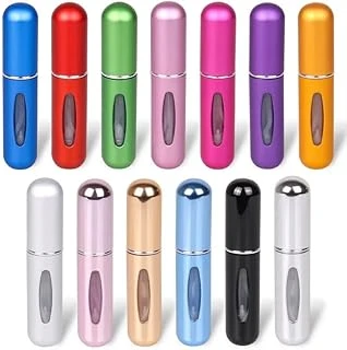 Coverzone Doldurulabilir Mini Parfüm Şişesi Cep Parfüm Sprey Şişesi Portatif Küçük Boy 8Cm (Gold - Gri - Kırmızı - - Mor, 5 Adet) ürün görseli 1