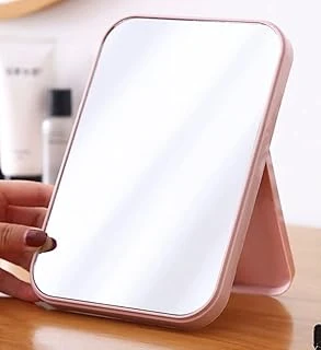 Pembe Kare Tasarım Katlanabilir Makyaj Aynası ürün görseli 1
