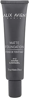 Alix Avien Uzun Süre Kalıcı Doğal Mat Bitişli E Vitamini Içeren Mat Fondöten- Matte Foundation 412 Warm Caramel ürün görseli 1