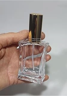 Cam Yeniden Doldurulabilir Sprey Kolonya Parfüm Şişesi 50 Ml Gold Kapaklı 10 Adet, Prfm-002786 ürün görseli 1