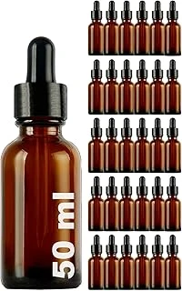 Afracam Amber 50 Ml Metal Siyah Sızdırmaz Kapaklı Dropper Damlalık Cam Şişe 30 Adet ürün görseli 1