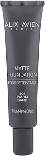 Alix Avien Uzun Süre Kalıcı Doğal Mat Bitişli E Vitamini Içeren Mat Fondöten - Matte Foundation 405 Warm Sand ürün görseli 1