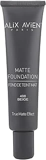 Alix Avien Uzun Süre Kalıcı Doğal Mat Bitişli E Vitamini Içeren Mat Fondöten - Matte Foundation 408 Beige ürün görseli 1