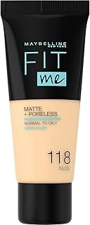 Me Matte+Poreless Fondöten - 118 Nude (118 Nude) ürün görseli 1