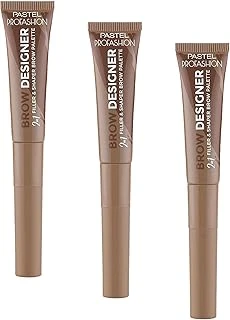 Pastel Profashion Brown Designer 2 In 1 Filler & Shaper Brow Palette 111 (3 Paketi) ürün görseli 1
