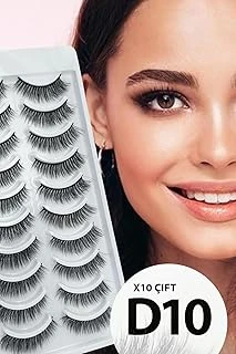 Ruby Face Doğal Görünümlü İpek Bütün 10Lu Takma Kirpik Seti- 10 Çift Gerçek Takma Kirpik- Model: D10 ürün görseli 1