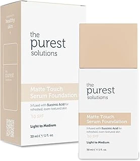 The Purest Solutions Sebum Dengeleyici & Matlaştırıcı Fondöten Spf 50, 30 Mililitre – Açık/Orta Ton ürün görseli 1
