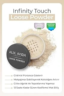 Alix Avien İpeksi Toz Pudra - Sabitleyici Etki Mat Bitiş - Loose Powder 02 Nude Ivory ürün görseli 1