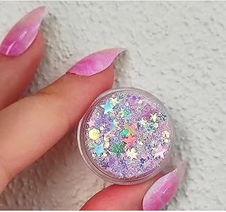 Pembe Kendinden Yapışan Makyaj Simi Glitter-Pink Galaxy, Serashinegozfarı214 ürün görseli 1