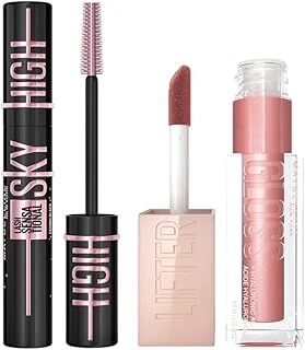 New York Lash Sensational Sky High Cosmic Black Maskara + Lifter Gloss Nemlendirici Dudak Parlatıcısı- 003 Moon Makyaj Seti ürün görseli 1