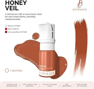 Bi̇omaser Honey Veil Pudra Pigmenti, 12Ml, Kaş Dudak Pigmenti, Leylak Koyu Kahve ürün görseli 1