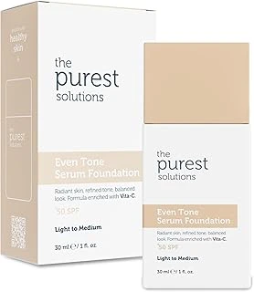 The Purest Solutions Cilt Tonu Eşitleyici & Karşıtı Fondöten Spf 50, 30 Mililitre – Açık/Orta Ton ürün görseli 1