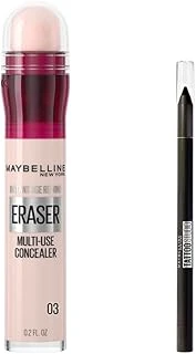 New York Instant Anti Age Eraser Kapatıcı 03 Fair & Mini Tattoo Liner Gel Pencil Makyaj Seti ürün görseli 1