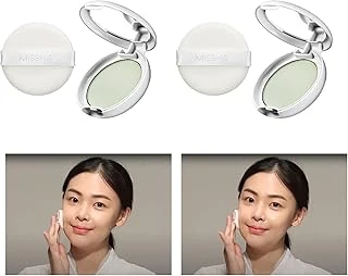 Missha Kızarık Görünümü Azaltarak Makyajı Sabitleyen Hafif Pudra Airy Pot Pressed Powder (Mint) (2 Paketi) ürün görseli 1