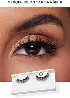 Ruby Face Doğal Görünümlü Gerçek Kıl Tam Boy İpek Takma Kirpik (1 Çift) - Mink Eyelash No: J02 ürün görseli 1
