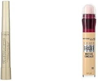 Paris Telescopic Maskara - Siyah + New York Instant Anti Age Eraser Kapatıcı, 06 Neutralizer, 6.8 Ml ürün görseli 1