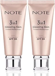 Note Cosmetics 3 In 1 Glowing Skin Tinted Moisturizer 50 Spf Işıltılı Aydınlatıcı (2 Paketi) ürün görseli 1