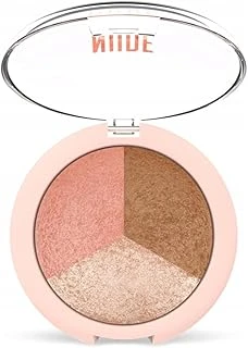 Nude Look Baked Trio Face Powder - Fırınlanmış 3'Lü Allık, Bronzer Aydınlatıcı Paleti ürün görseli 1