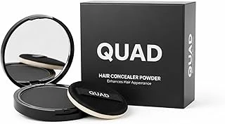Quad Unisex Saç Sakal Kapatıcı Dolgunlaştırıcı Pudra, Siyah, 10Gr, Doğal Görünüm, Anında Hacim ürün görseli 1