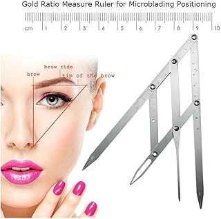Microblading Simetrik Estetik Kaş Ölçüm Cetveli, Kalıcı Makyaj Altın Oran Pergeli 275 (Lisinya) ürün görseli 1