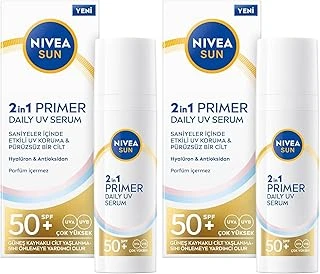 Sun Spf50 Nemlendirici Primer 30Ml, Makyaj Bazı, Hyaluron, Antioksidan, Yüksek Güneş Koruyucu (2 Paketi) ürün görseli 1